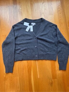 Velvet by Graham & Spencer Men's Charcoal Button-Front Cardigan